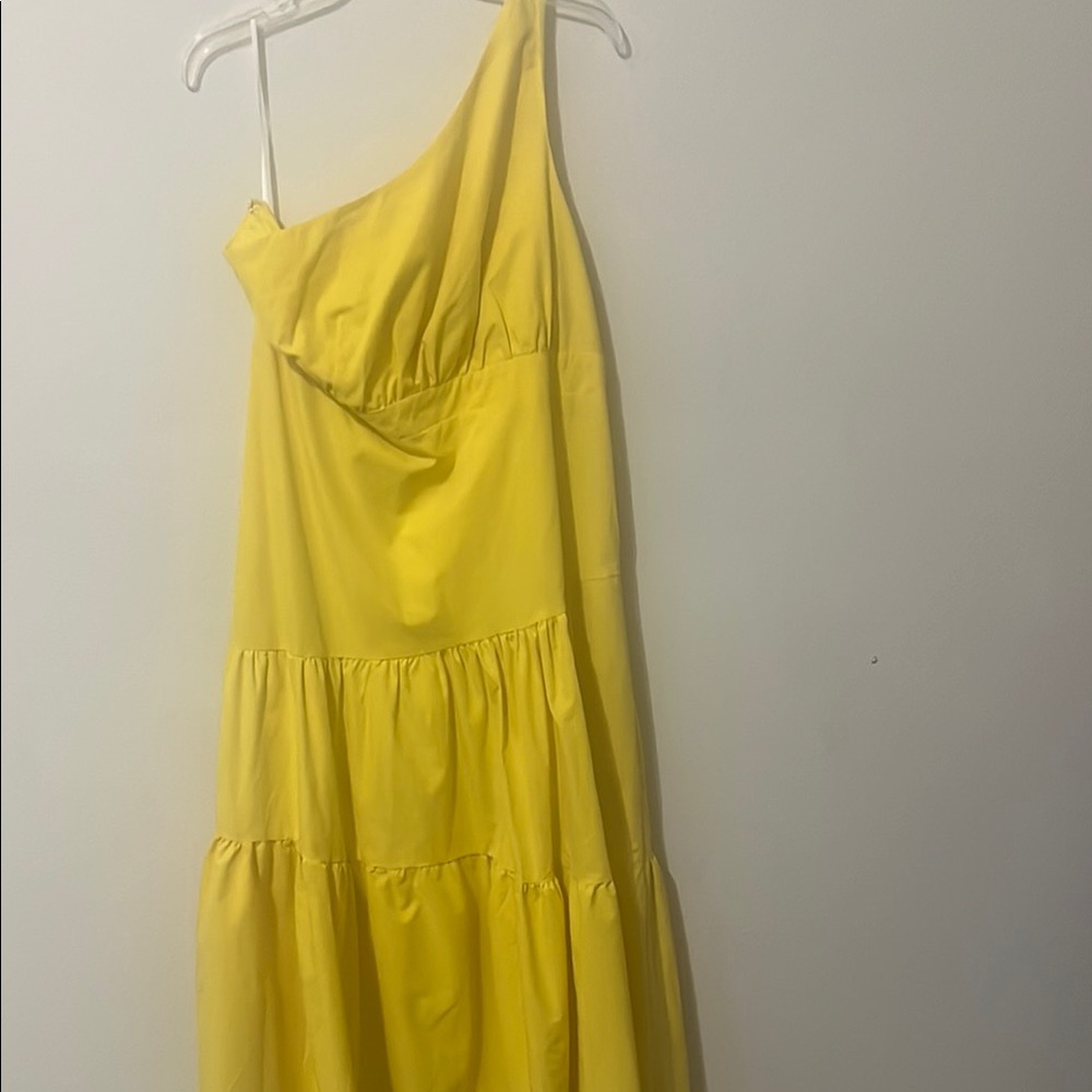 SHEIN One Shoulder Yellow Dress - Picture 2 of 11
